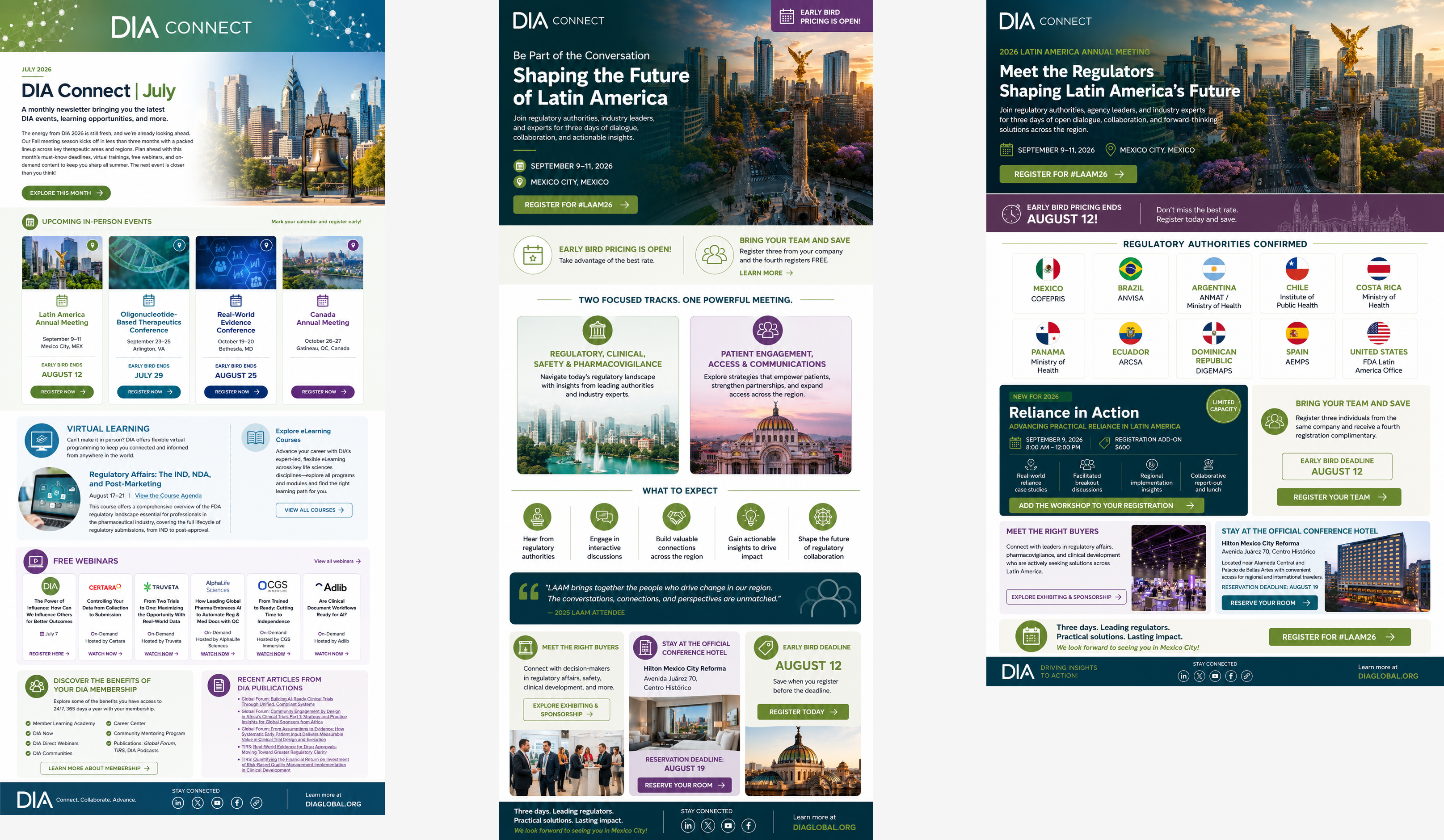 DIA event email template designs